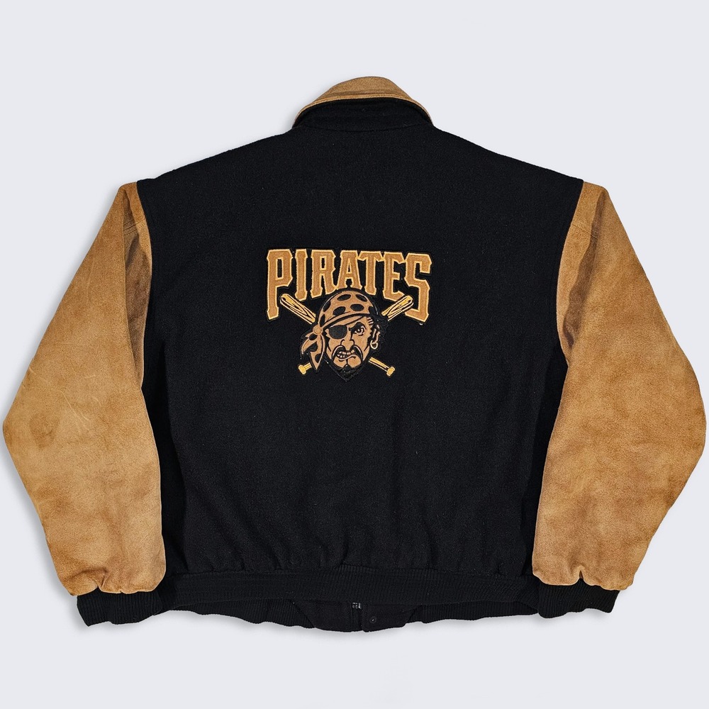 Pittsburgh Pirates Vintage Identity Varsity Bomber Jacket